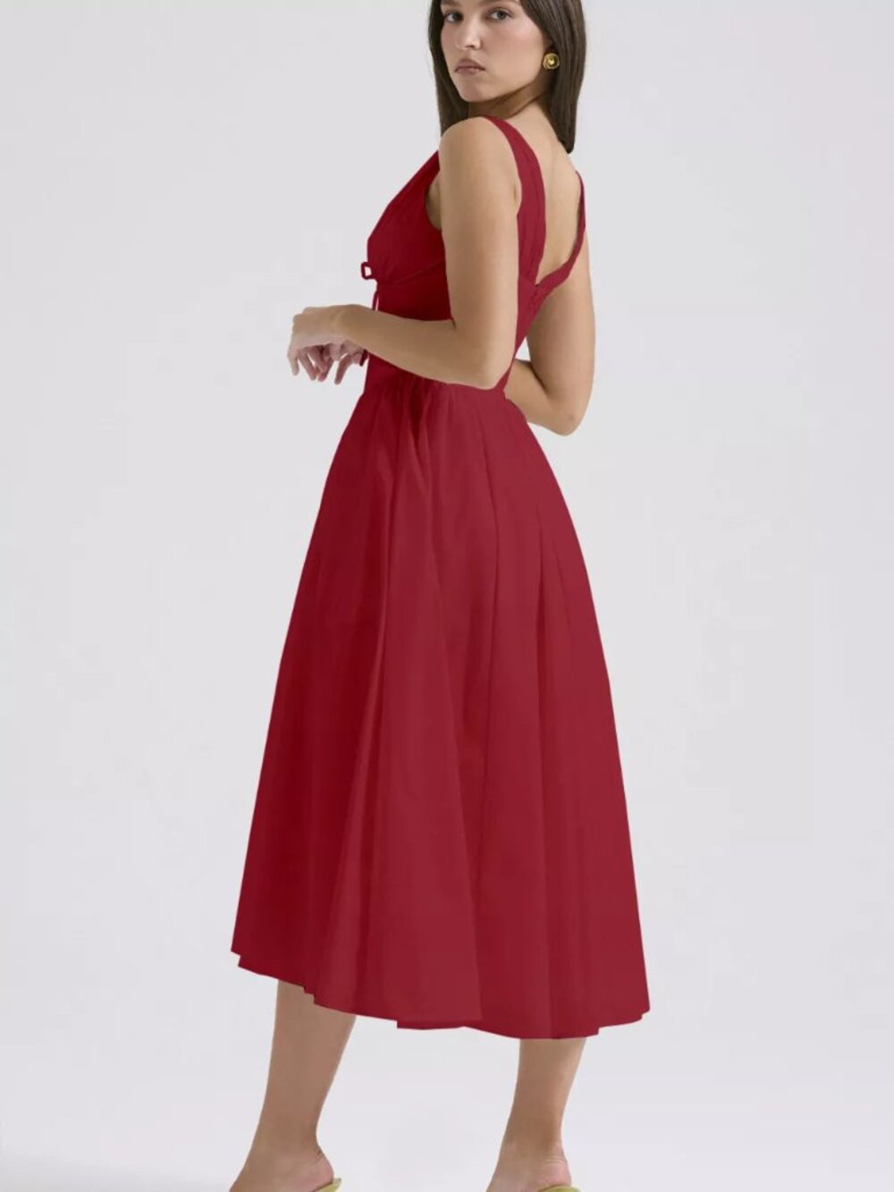 V-Neck Sleeveless Midi Dress - Picture 9 of 16